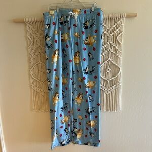 Lucy Sky Blue Joggers with Dog Pattern
